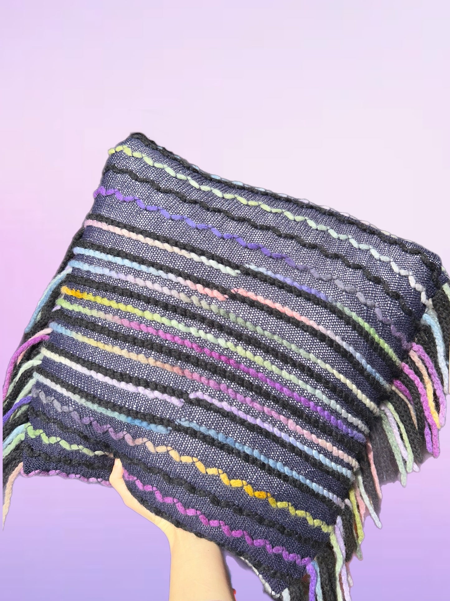 Midnight Squiggles Pillow Case with Tassels