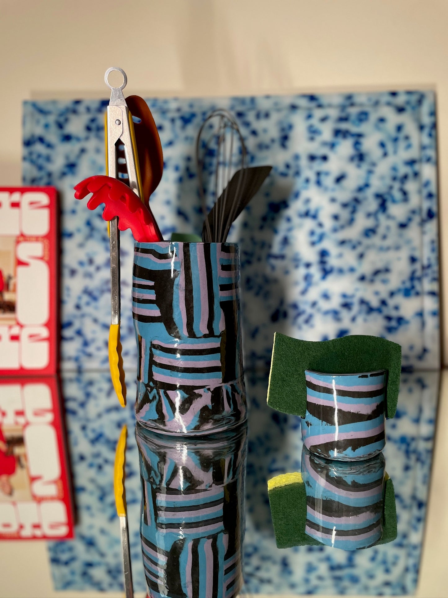 Nerikomi Utensil Holder + Sponge Holder Duo