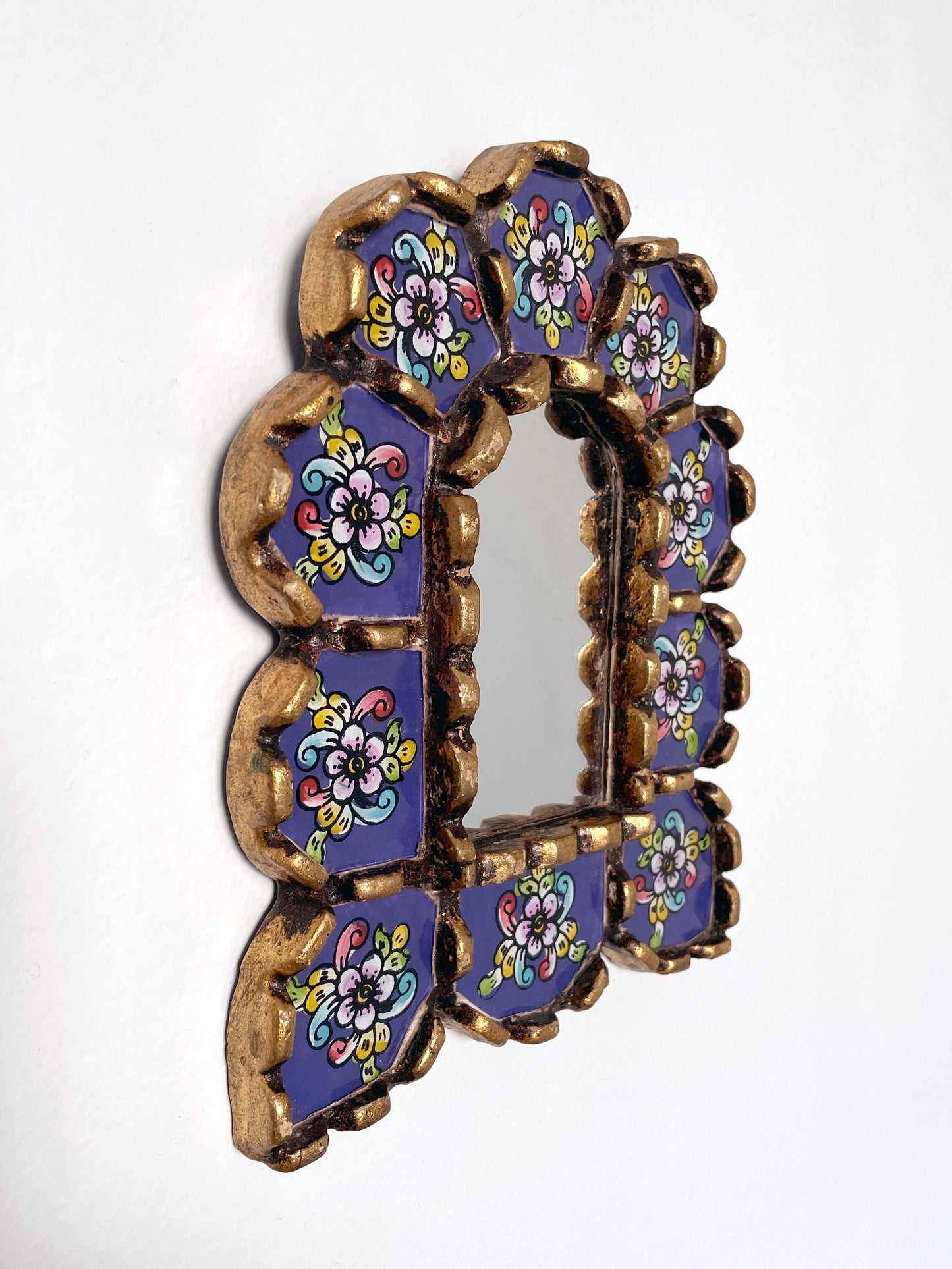 Arched Floral Mirror - Iris