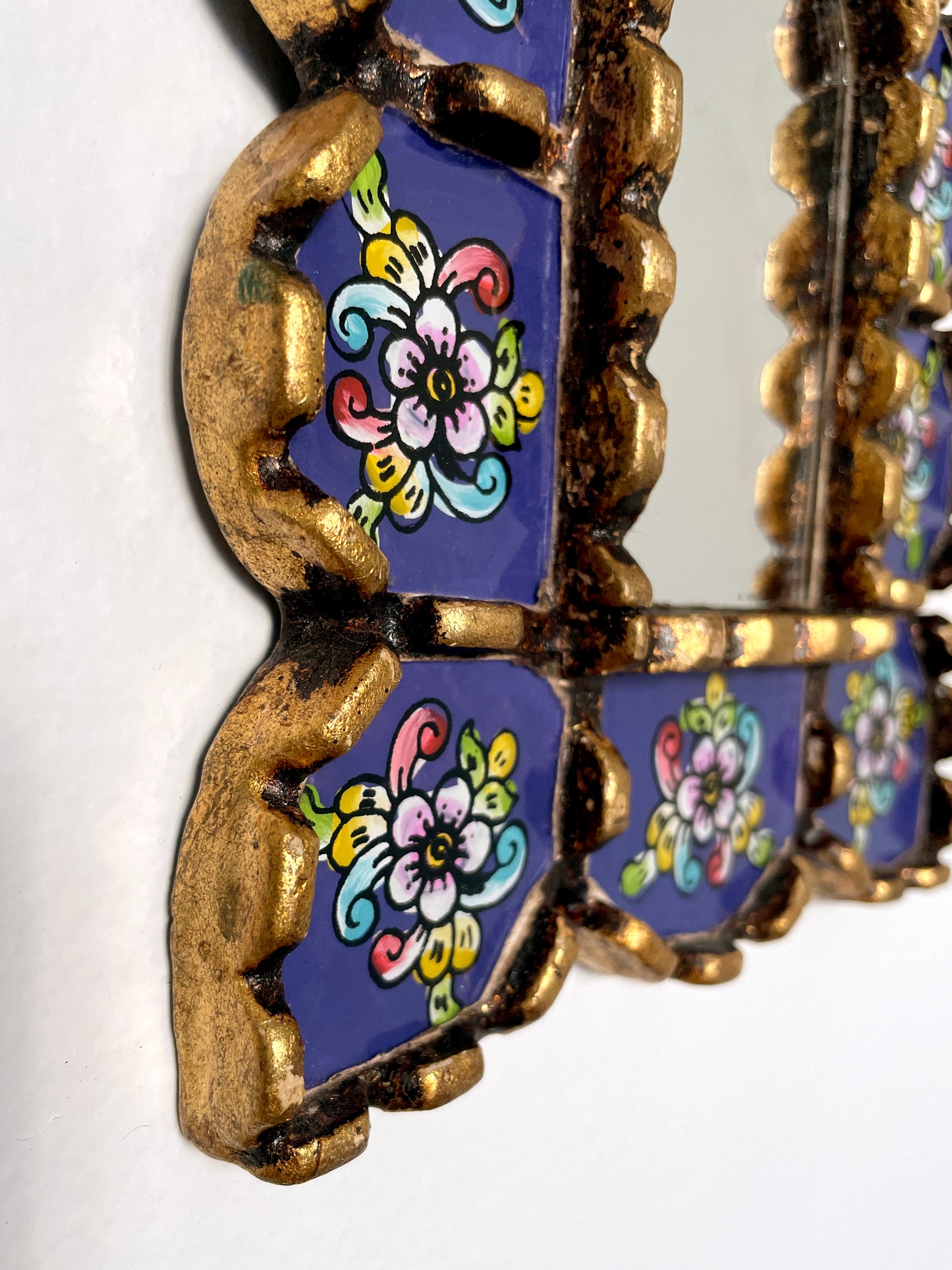 Arched Floral Mirror - Iris