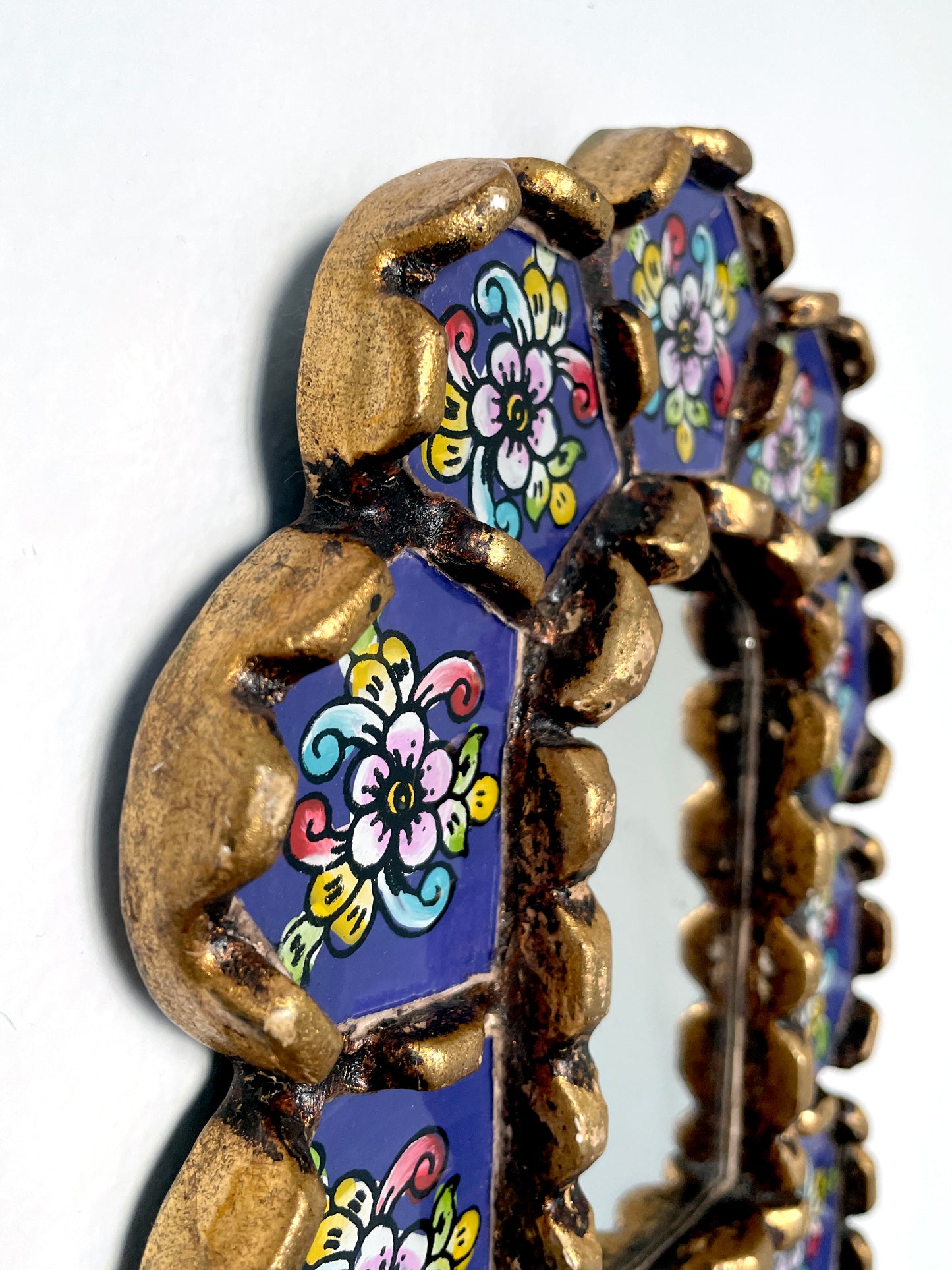 Arched Floral Mirror - Iris