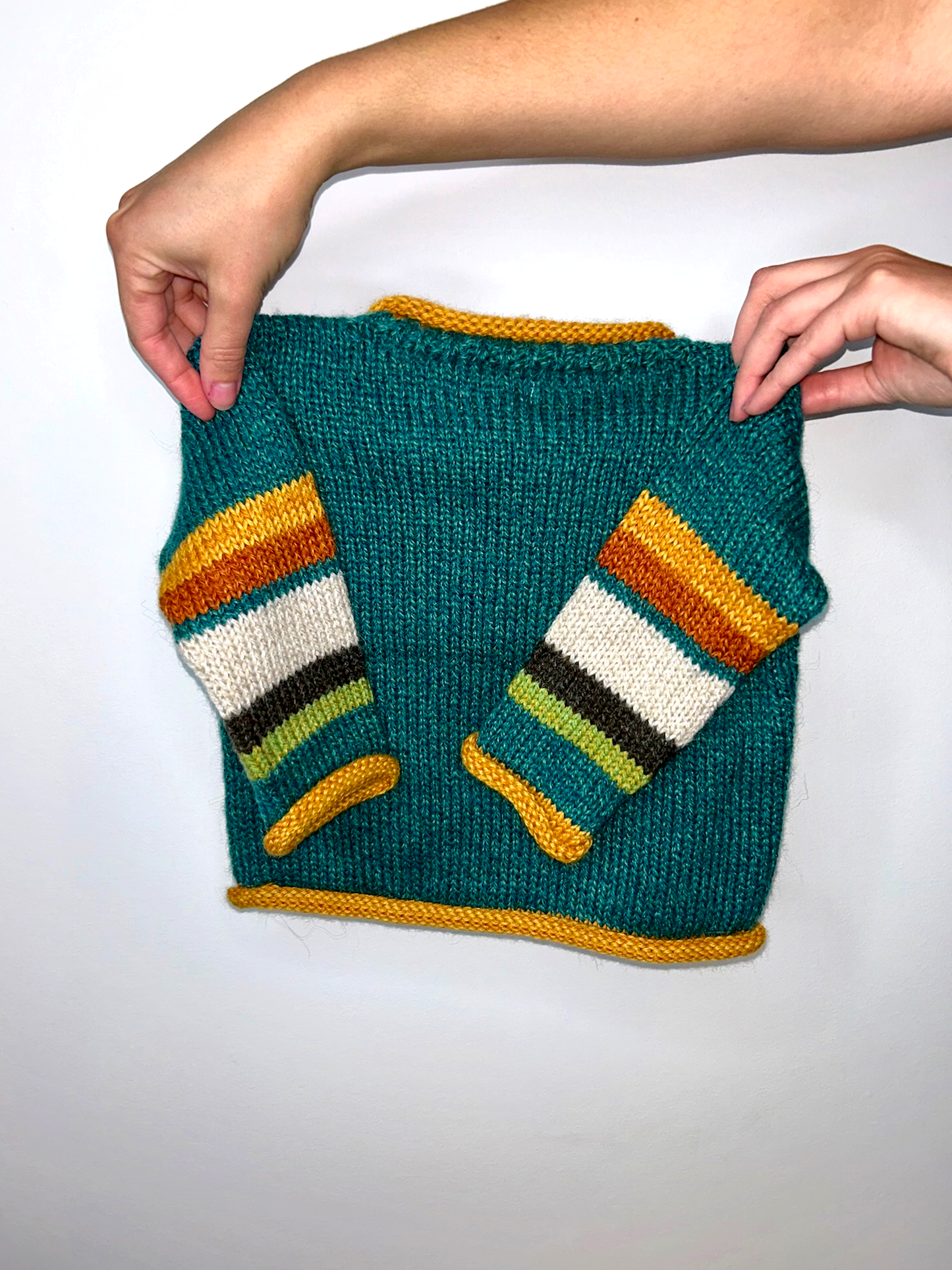 Llama! Sweater in teal - 12M