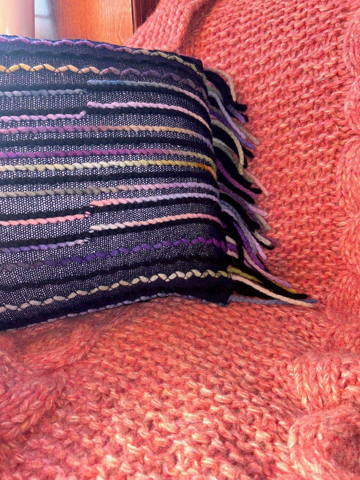 Hand Knit Lux Alpaca Blanket - Rose