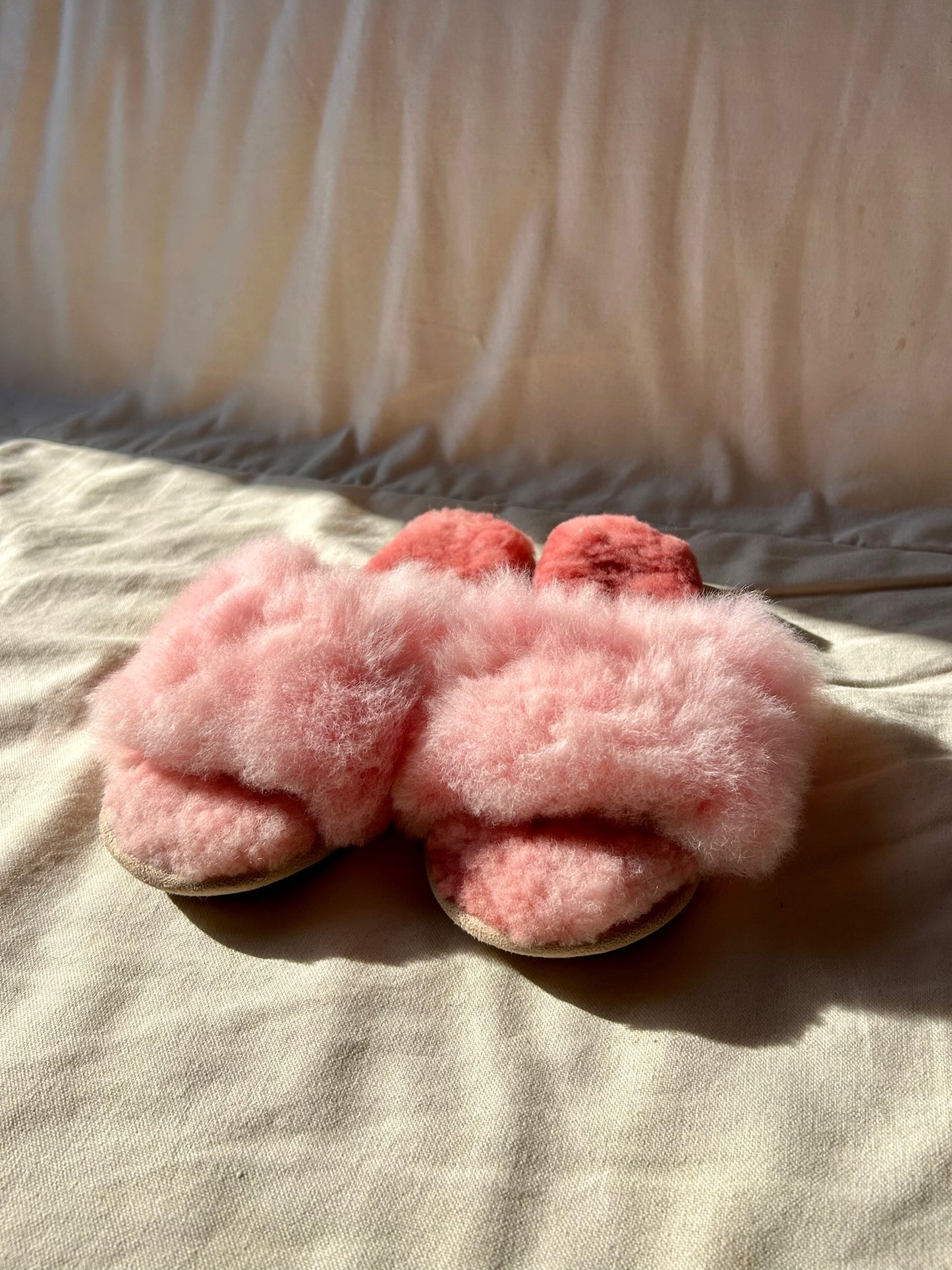 Fluffy Pink Sandal Slippers