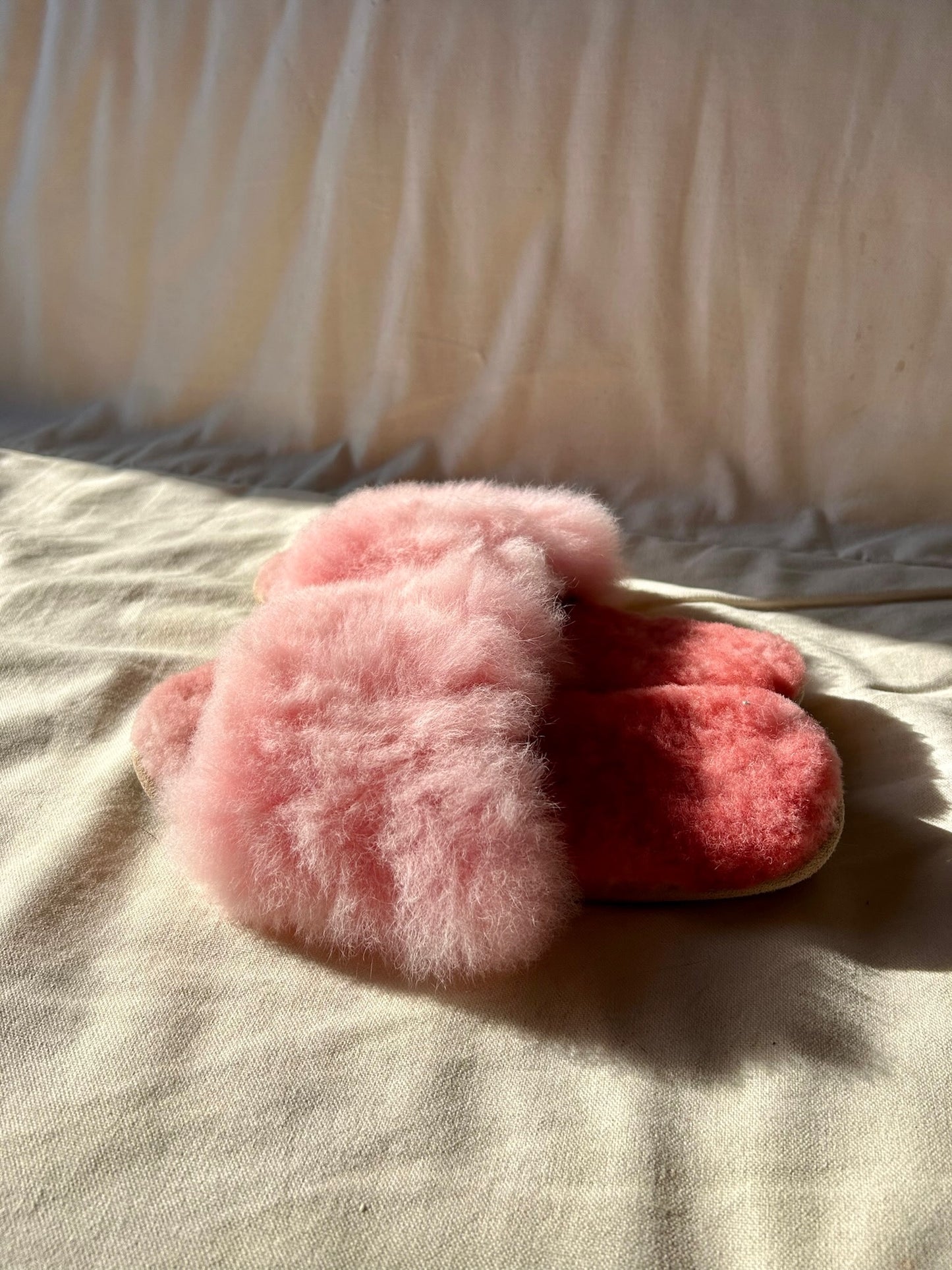 Fluffy Pink Sandal Slippers