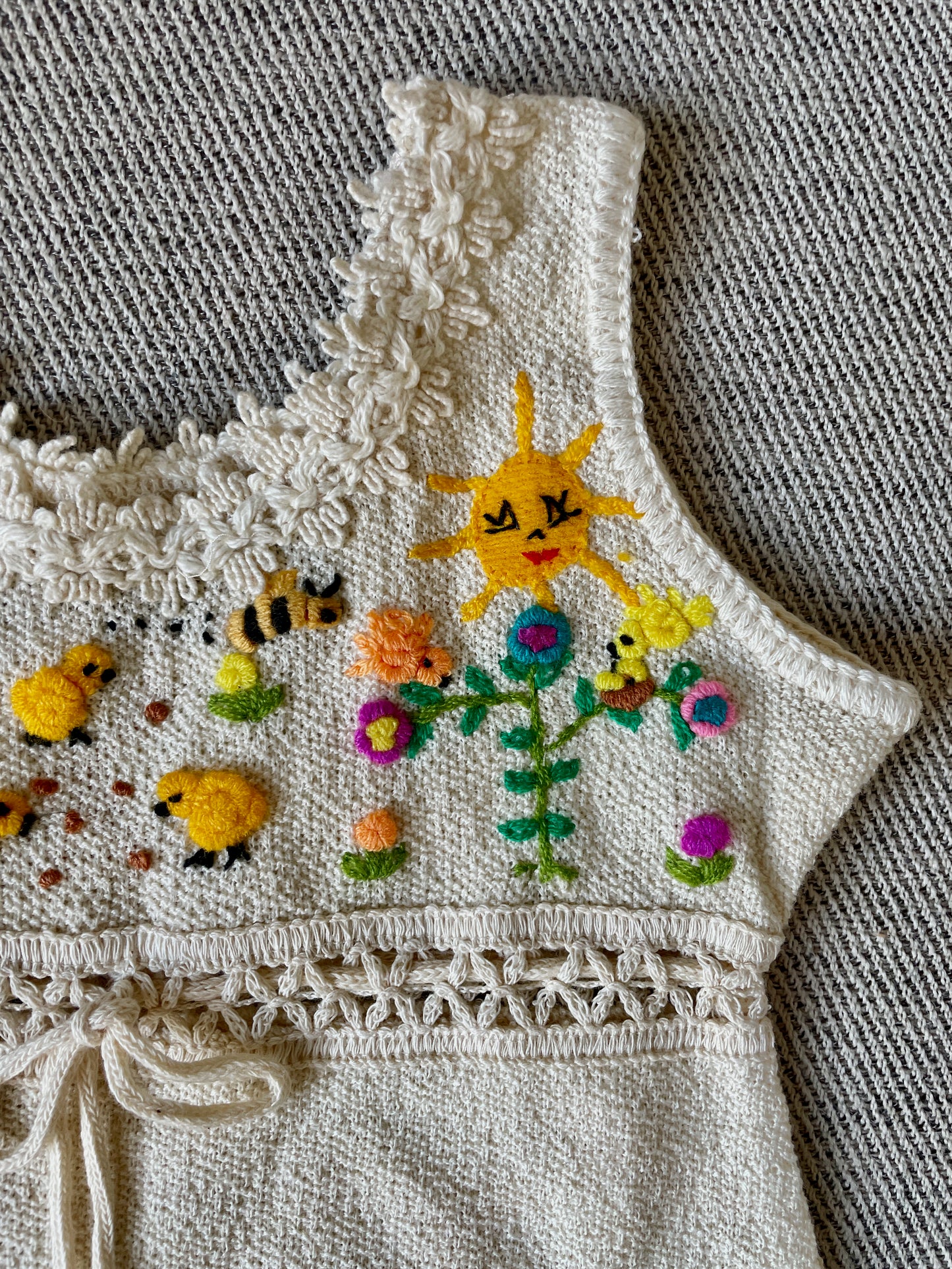 Little Chicks Dress with Bumblebee Pockets - 2Y