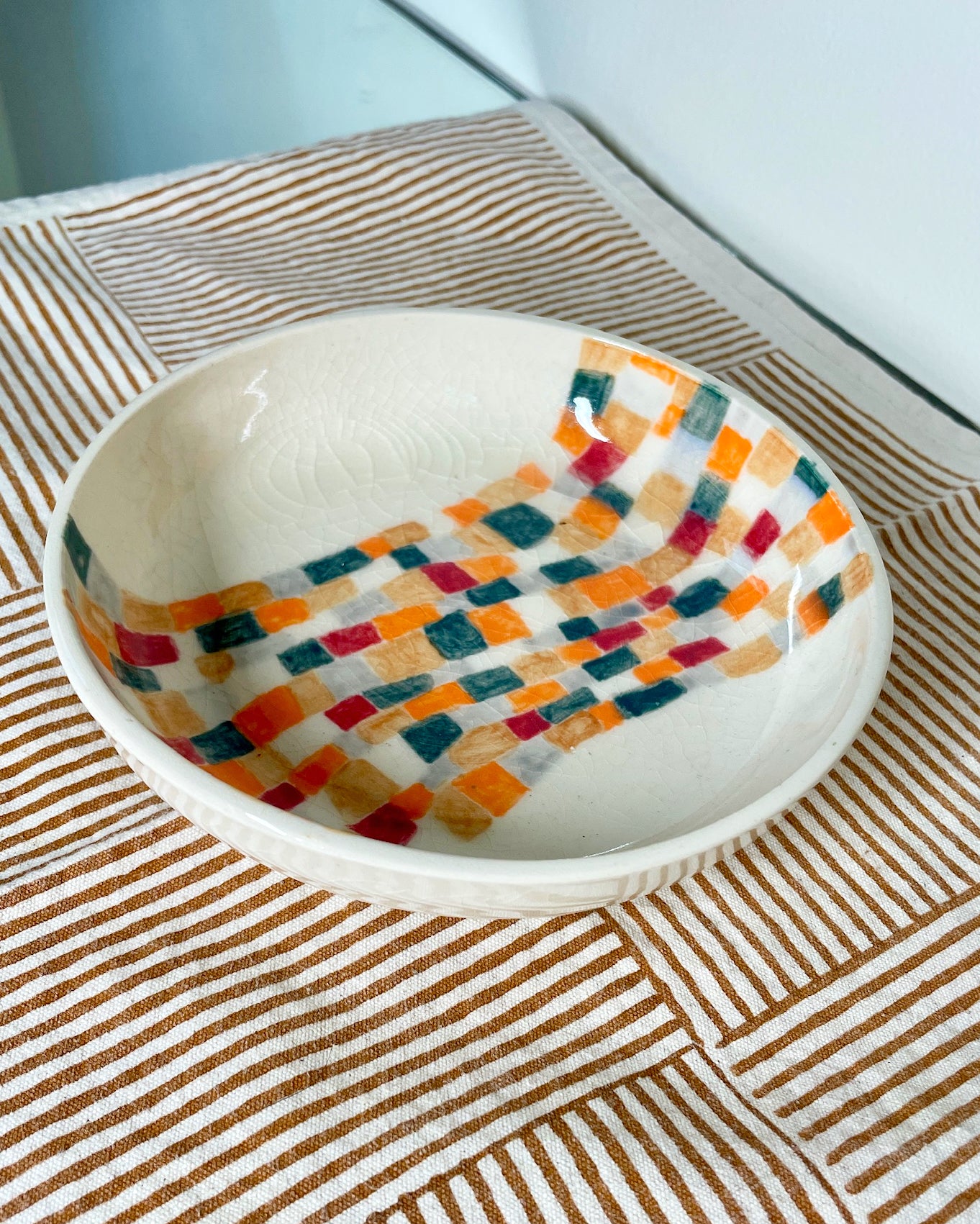 Ceramic Bowl - Little Squares