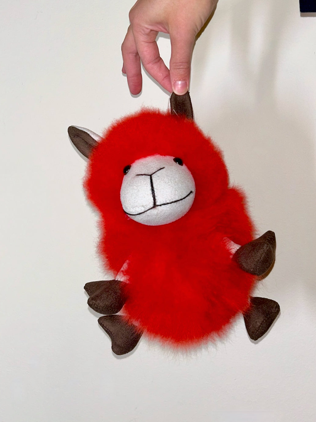 Baby Alpaca Ultra Soft Coral Red Sheep