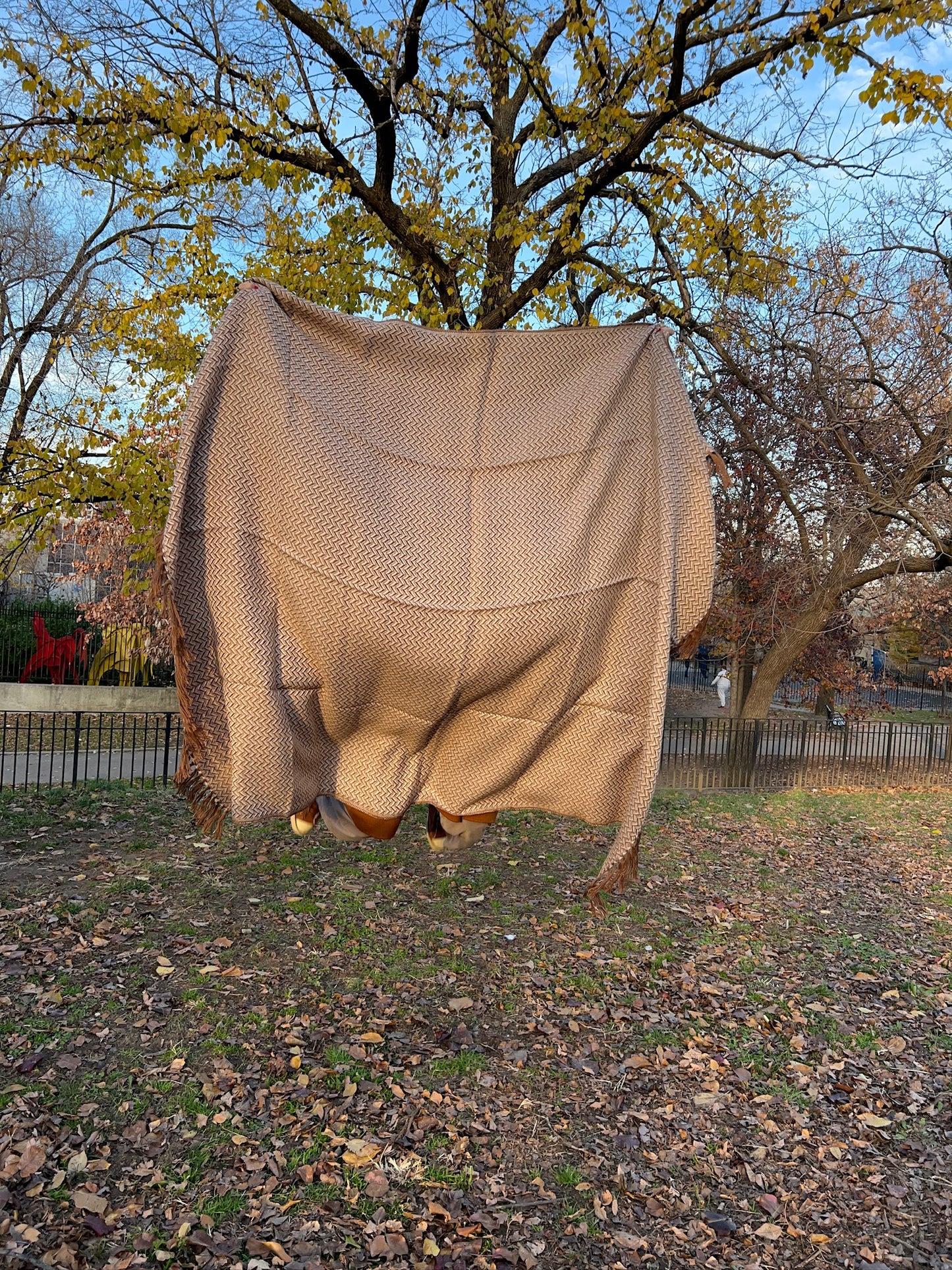 Premium Alpaca Blanket - Brown/Oat