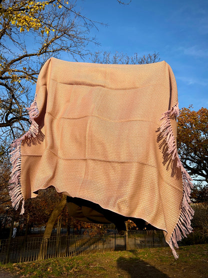 Premium Alpaca Blanket - Pink/Brown