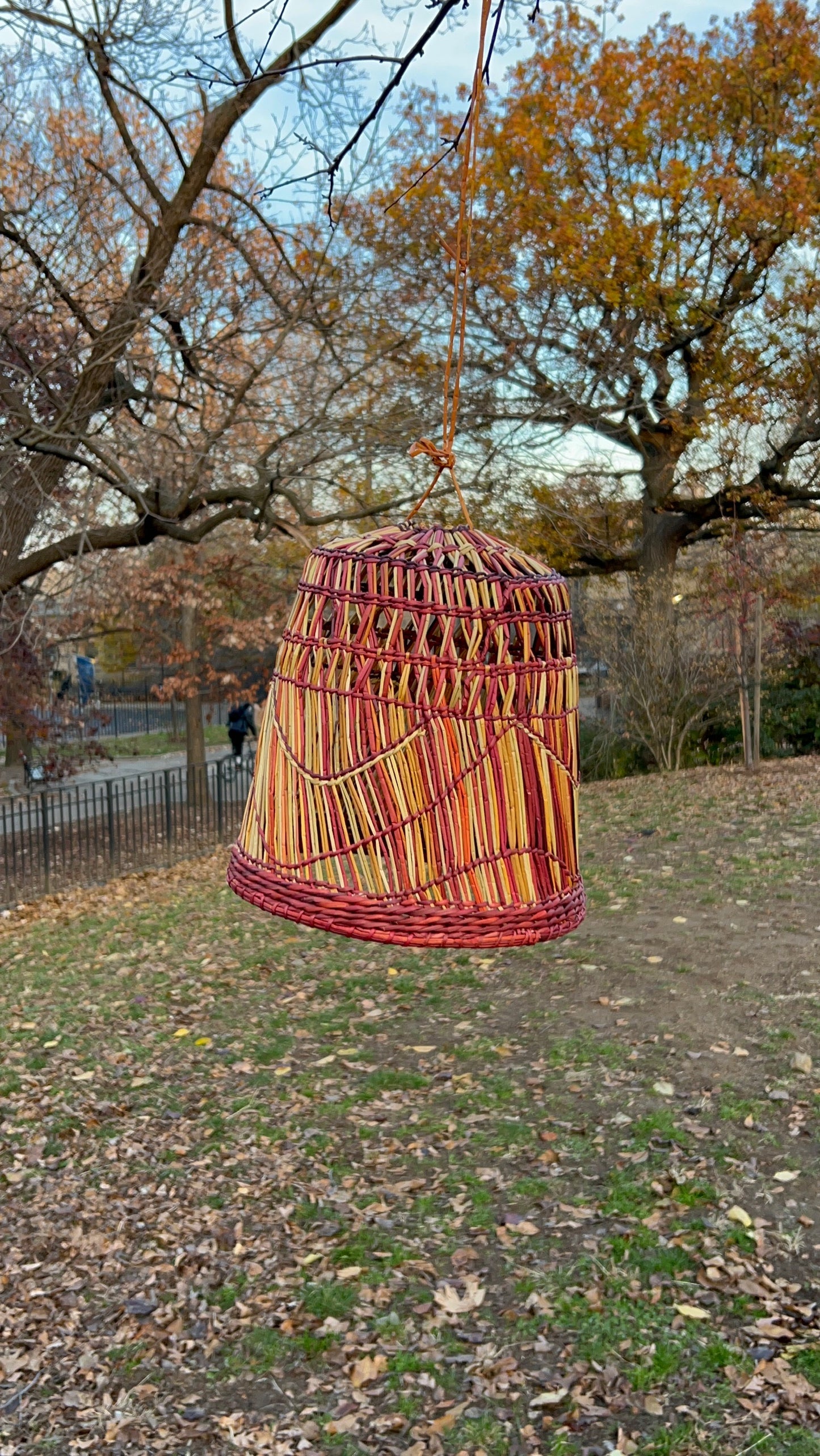 Autumnal Straw Hanging Lantern