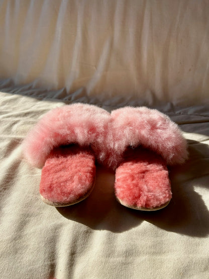 Fluffy Pink Sandal Slippers