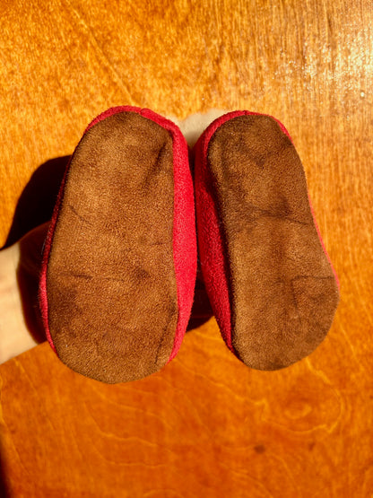 Baby Slippers - Red - 14 months