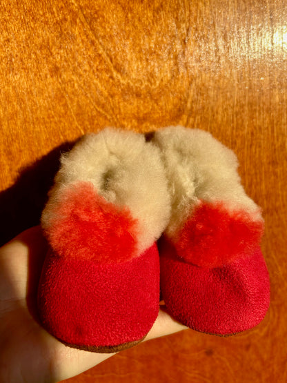 Baby Slippers - Red - 14 months