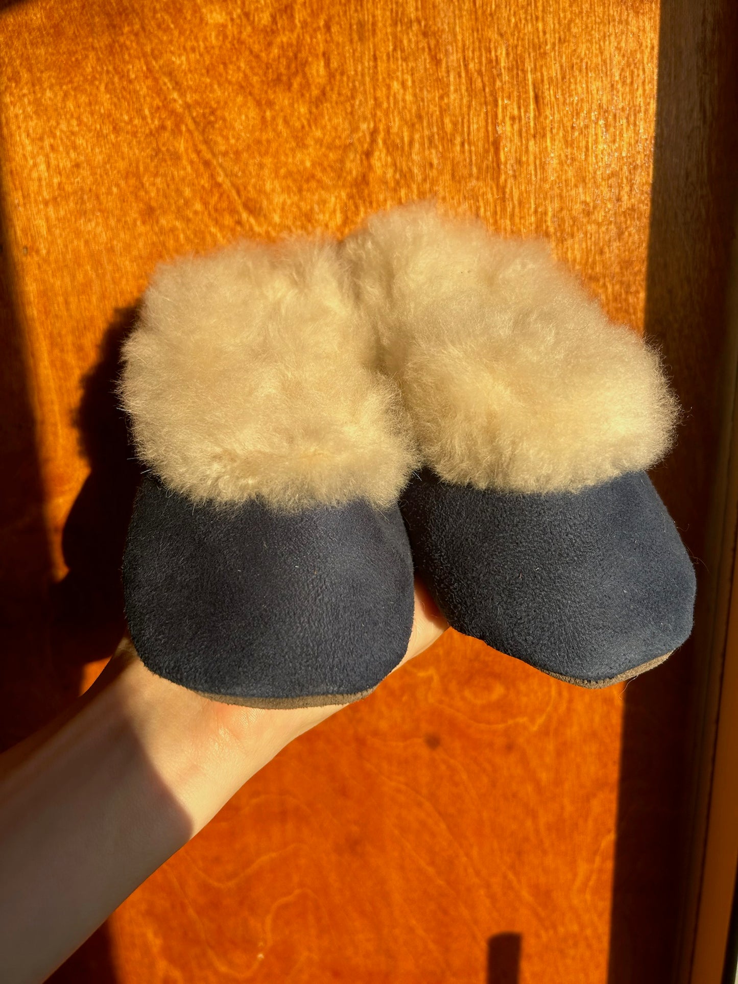 Baby Slippers - Navy - 22 months