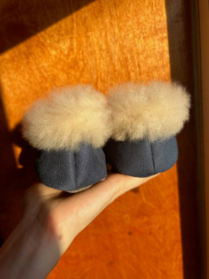 Baby Slippers - Navy - 22 months