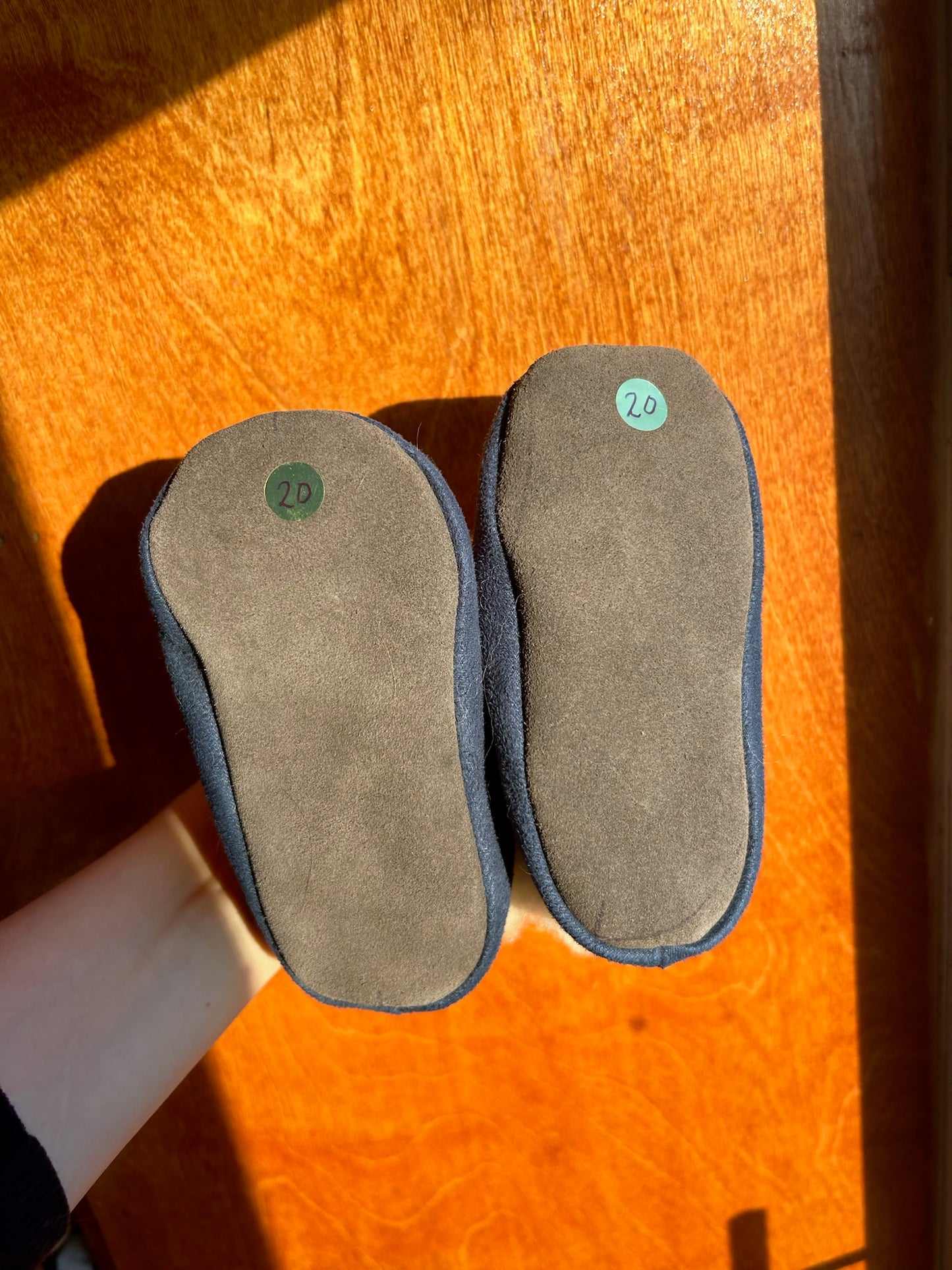 Baby Slippers - Navy - 20 months